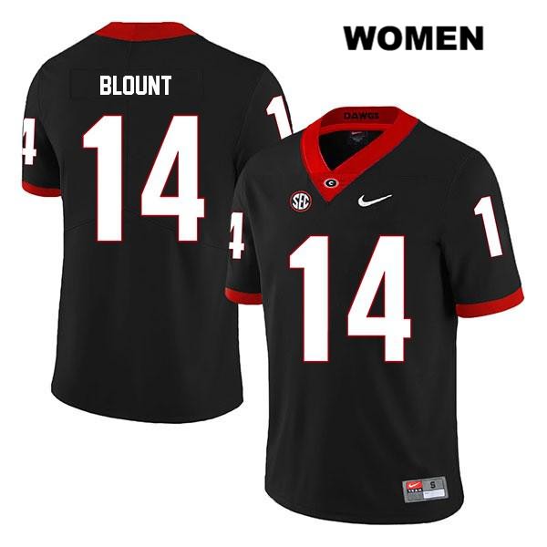 Georgia Bulldogs Women's Trey Blount #14 NCAA Legend Authentic Black Nike Stitched College Football Jersey FLH7756NA
